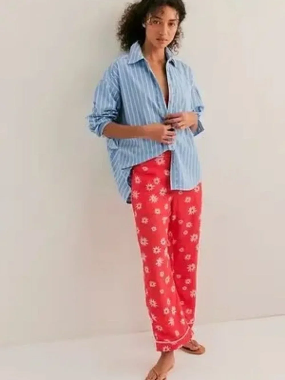 NWT Free People Charlie Set in Poppy Combo